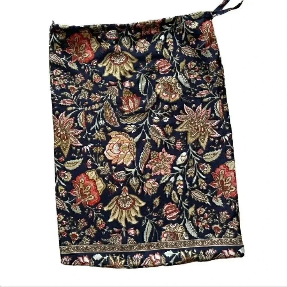 Floral Bohemian Rectangular Fall Lightweight Brown Black Handmade Bag, SZ S - Picture 2 of 6